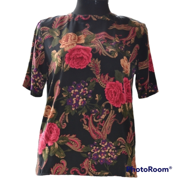 Beautiful Floral and Paisley Alfred Dunner Matching Skirt and Blouse Set - Picture 5 of 16